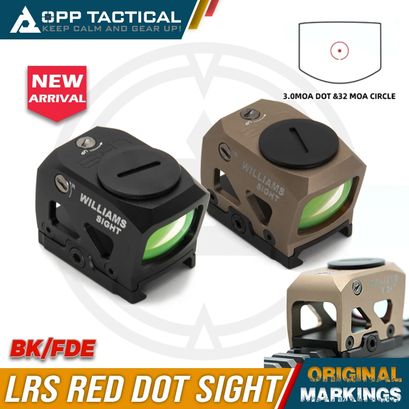 NEW Williams LRS Low Reflex Red Dot Sight Double Layer Glsss Mini Rifle Scopes Tactical Hunting Collimator for 20mm Rail Mount