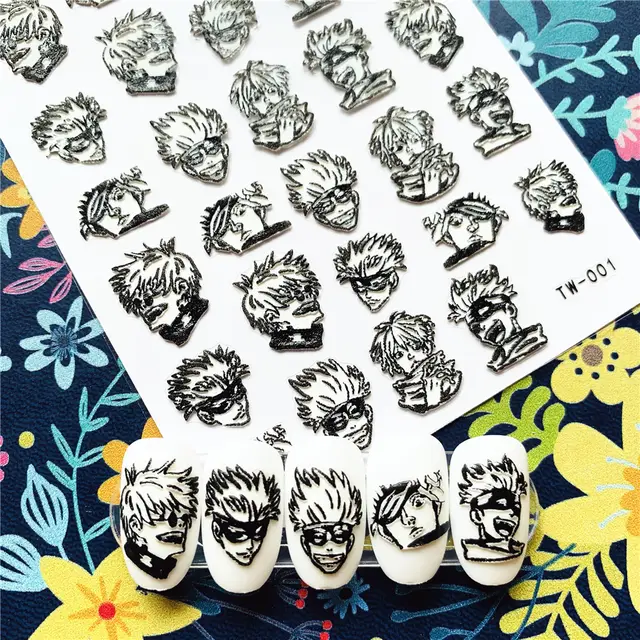 Newest TW-001 New process Handsome boy series 3d nail art stickers