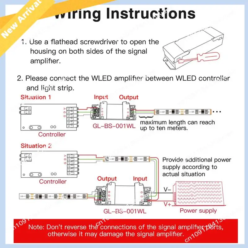 Wzmacniacz sygnału LED M01K GLEDOPTO WLED do taśm LED WS2811 10M, bez migotania