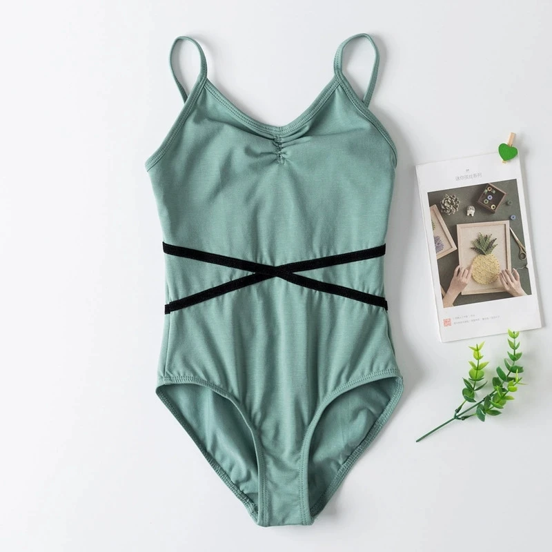 Girls Ballet Camisole Leotard Cotton Dance Top with Full Front Lining To Protect Privacy Skin for Girls Gymnastics Leotards