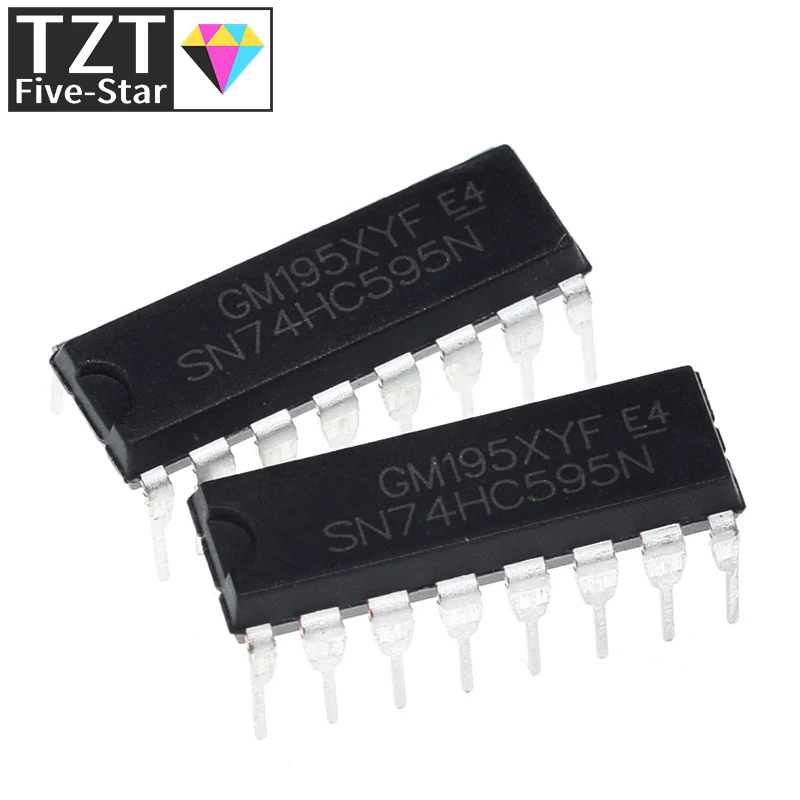 10PCS SN74HC595N DIP16 SN74HC595 DIP 74HC595N 74HC595 new and original IC 8BIT SHIFT REGISTERS WITH 3 STATE OUTPUT REGISTERS