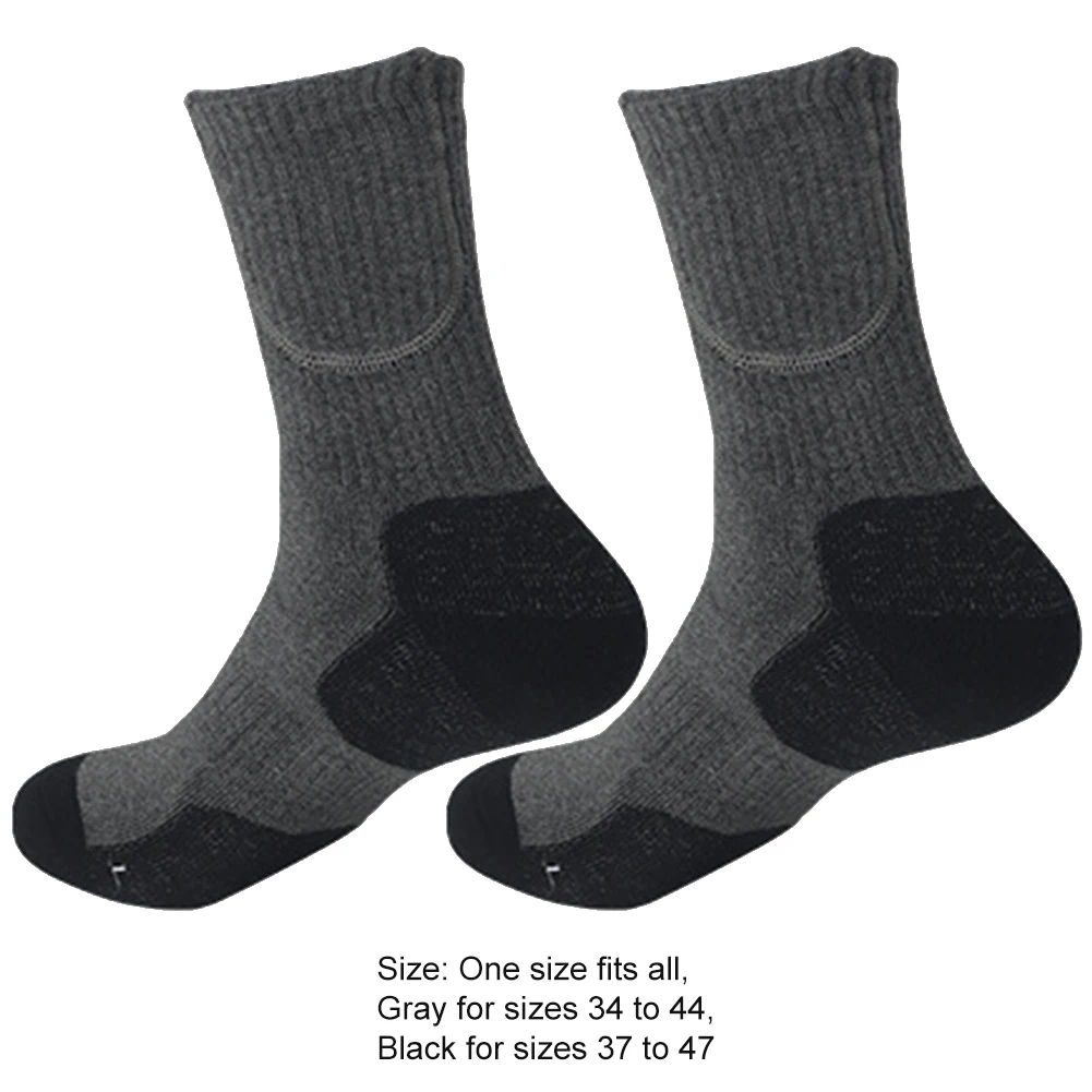 Unisex Electric Heated Socks Washable Thermal Insulated Socks Elastic Thickened for Outdoor Sports Skiing