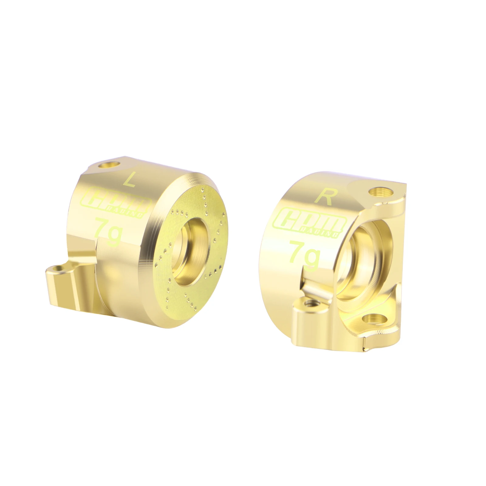 

DashRC GPM Brass Front Wheel Steering Knuckle Weights for 1/30 AXIAL SCX30 Jeep Wrangler JLU Upgrade Parts 2PCS (7g each)