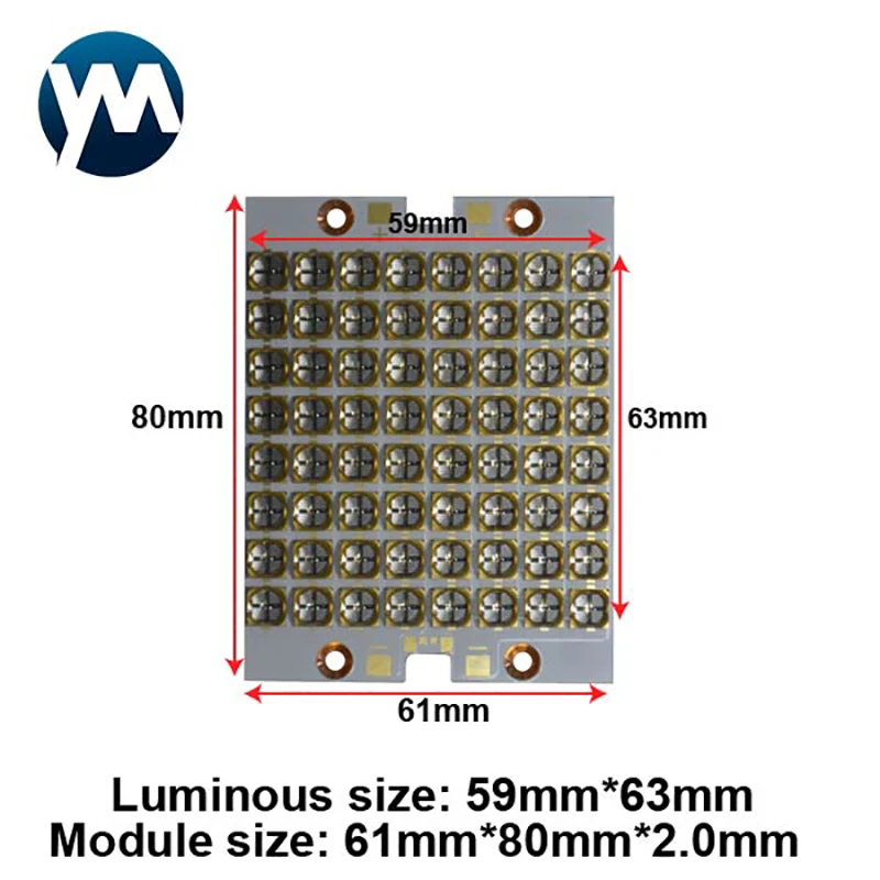 640W UV LED Module High Power Curing Lamp Offset Ink 3d Printer 365-370nm 380-385nm 395-400nm 400-405nm UV Glue Curing