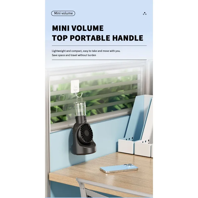 2 in 1 Palmare Spray Ventilatore Umidificatore Acqua Ventilatore Elettrico Rifornitore Ricarica USB Mini Ventilatore Portatile Esterno Regalo Dropshipping