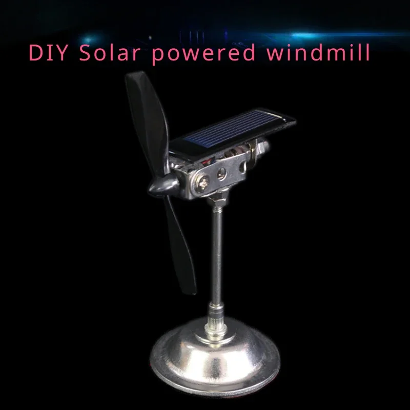 Solar Windmill Model DIY Creative Ornament, Mechanical Assembly Kit