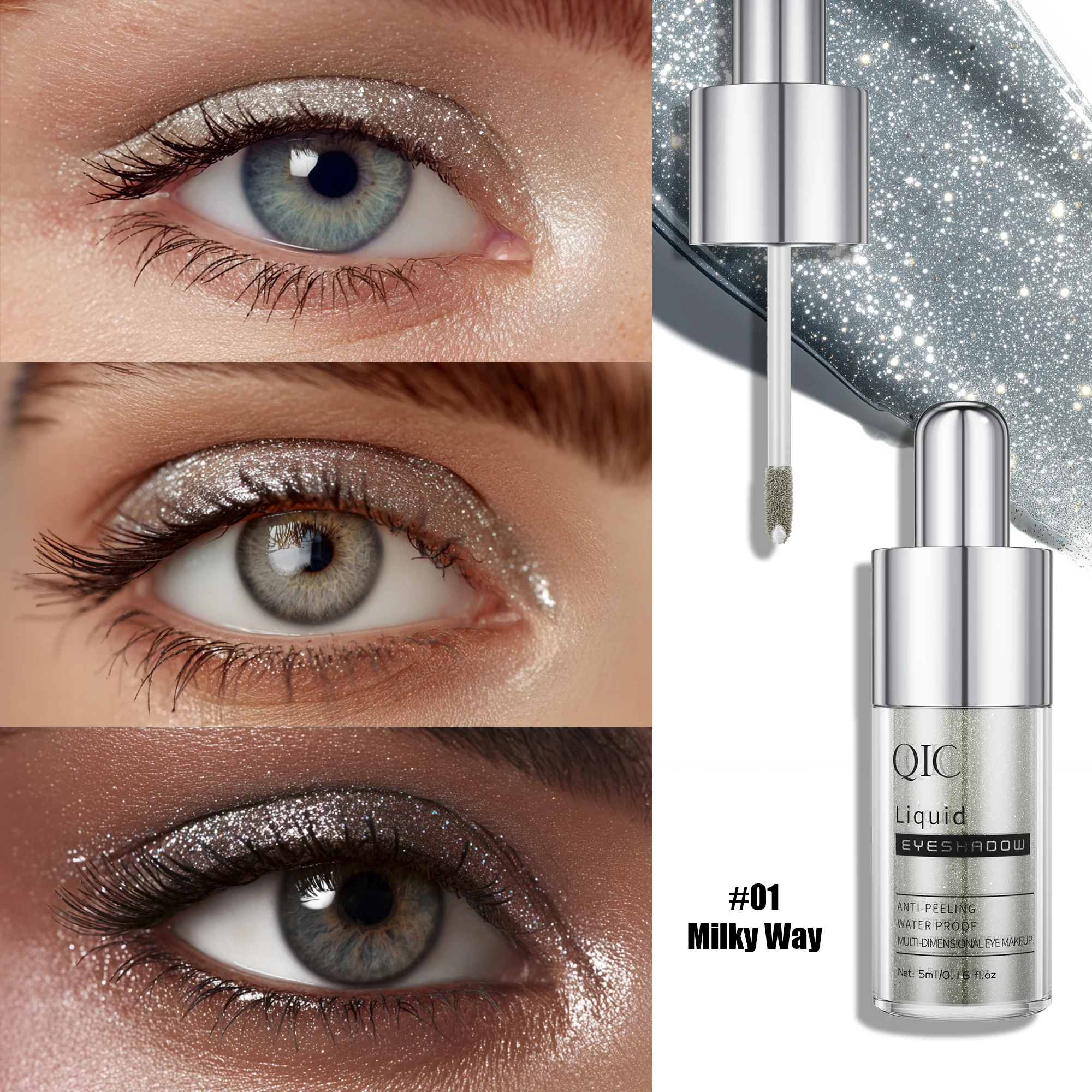 Liquid Eyeshadow Liquid Fine Shimmer High Light Eyeshadow delicate everything with influencer