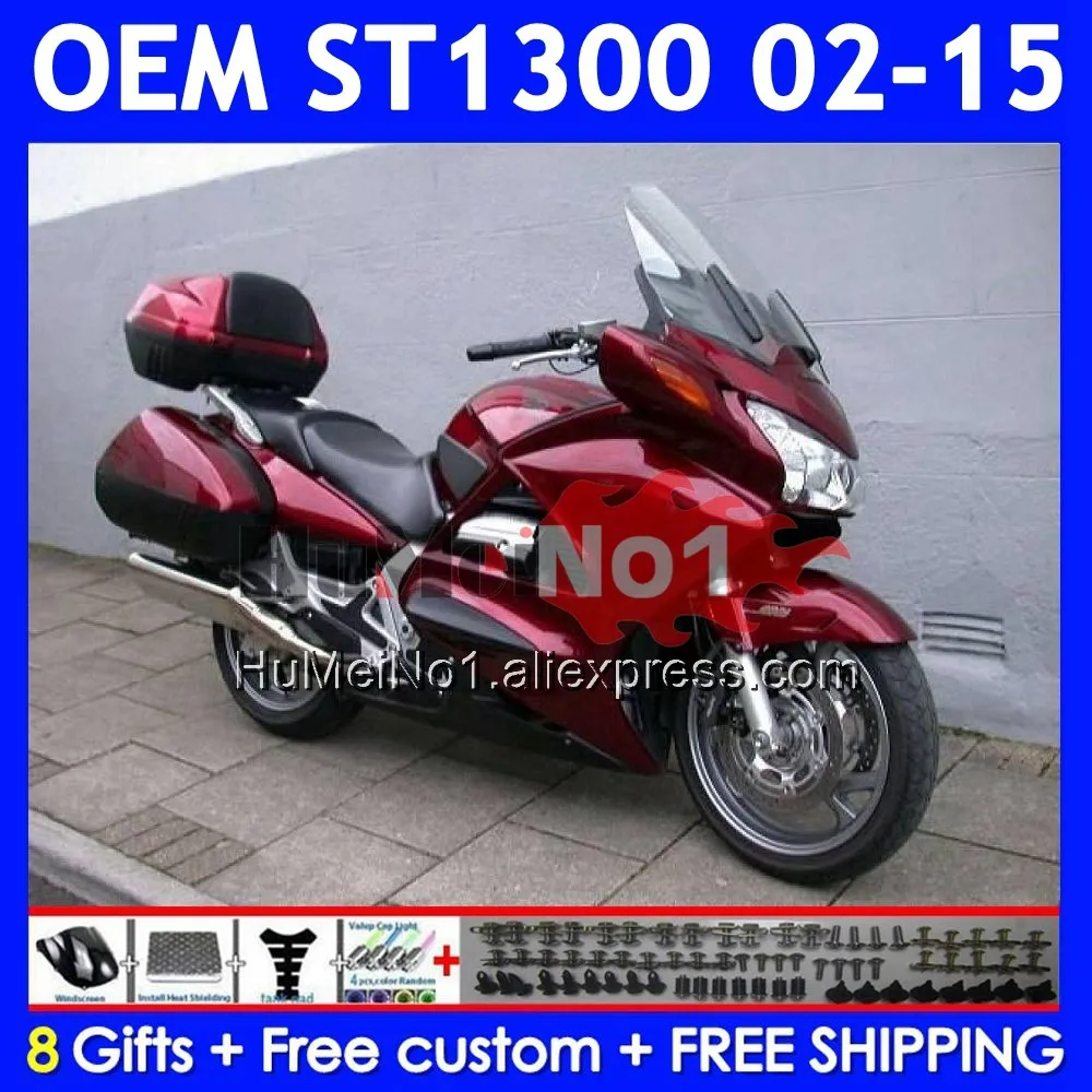 Metallic Red STX1300 For HONDA ST-1300 ST 1300 CC 2002 2003 2004 2005 2006 2007 2008 73No.0 ST1300 09 10 11 12 13 14 15 Fairing