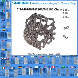 SHIMANO DEORE XTR CN M9100 XT M8100 SLX M7100 DEORE M6100 Keten 12s MTB Fietsketting 116L 124L 126L Fiets Originele Shimano