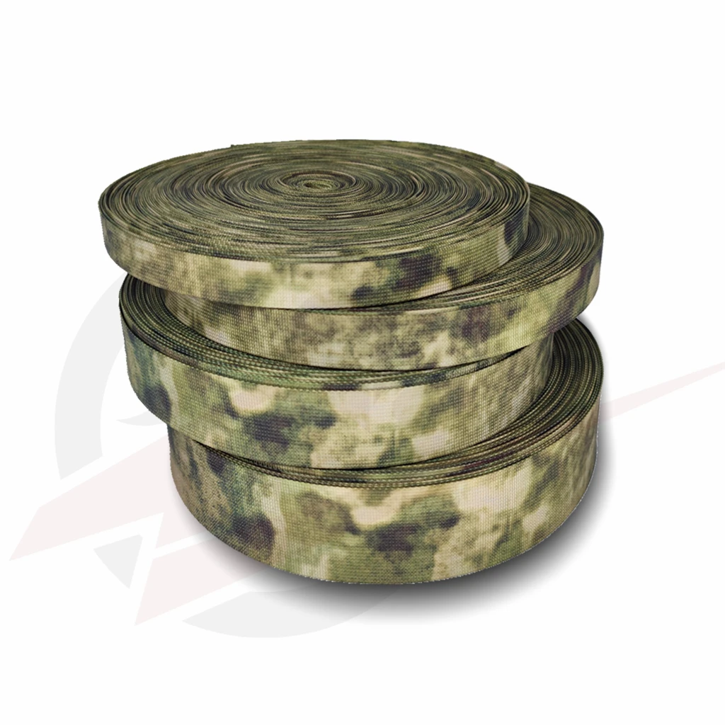 

2.0/2.5/3.8/5.0 CM Wide Camouflage Printed Webbing Tactical Multi-purpose Outdoor Equipment Thickened Polyester Webbing