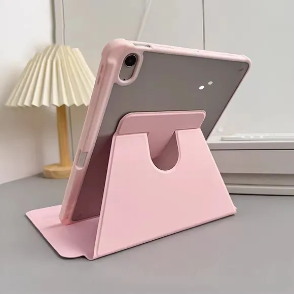 

720 ° Rotation Clear Acrylic Hard Case For Xiaomi Redmi Pad 2 11 inch 2025 Smart Leather Protective Cover With Pen Slot