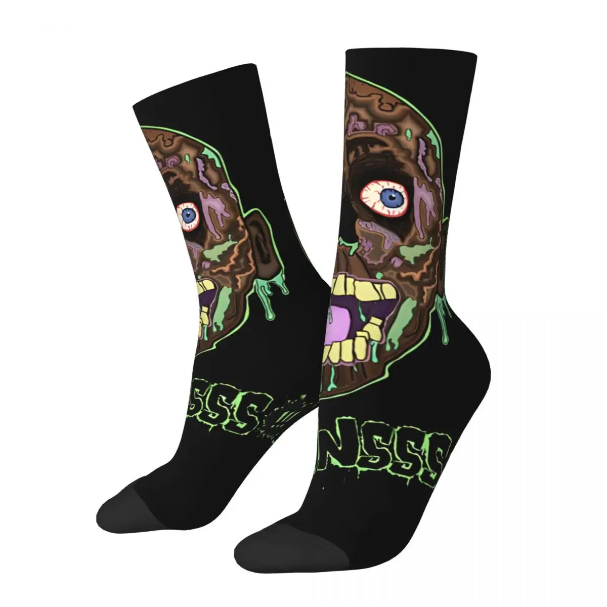 Funny Happy Afraid Men's Socks Retro Harajuku R-Return Of The Living Dead Hip Hop Novelty Casual Crew Crazy Sock Gift Printed