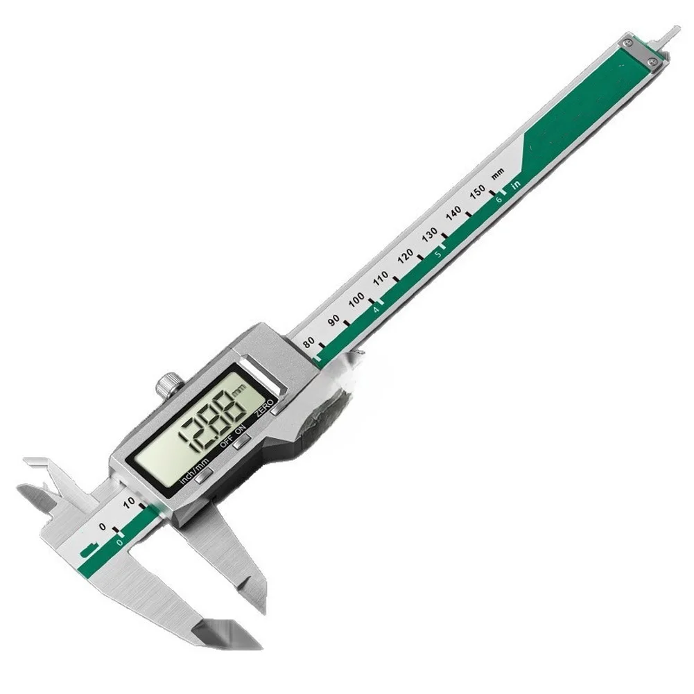 Digital Vernier Caliper 150 200 300mm Range 1.7 inch LCD Screen Stainless Steel Construction Dual Unit mm inch 0.01mm Resolution