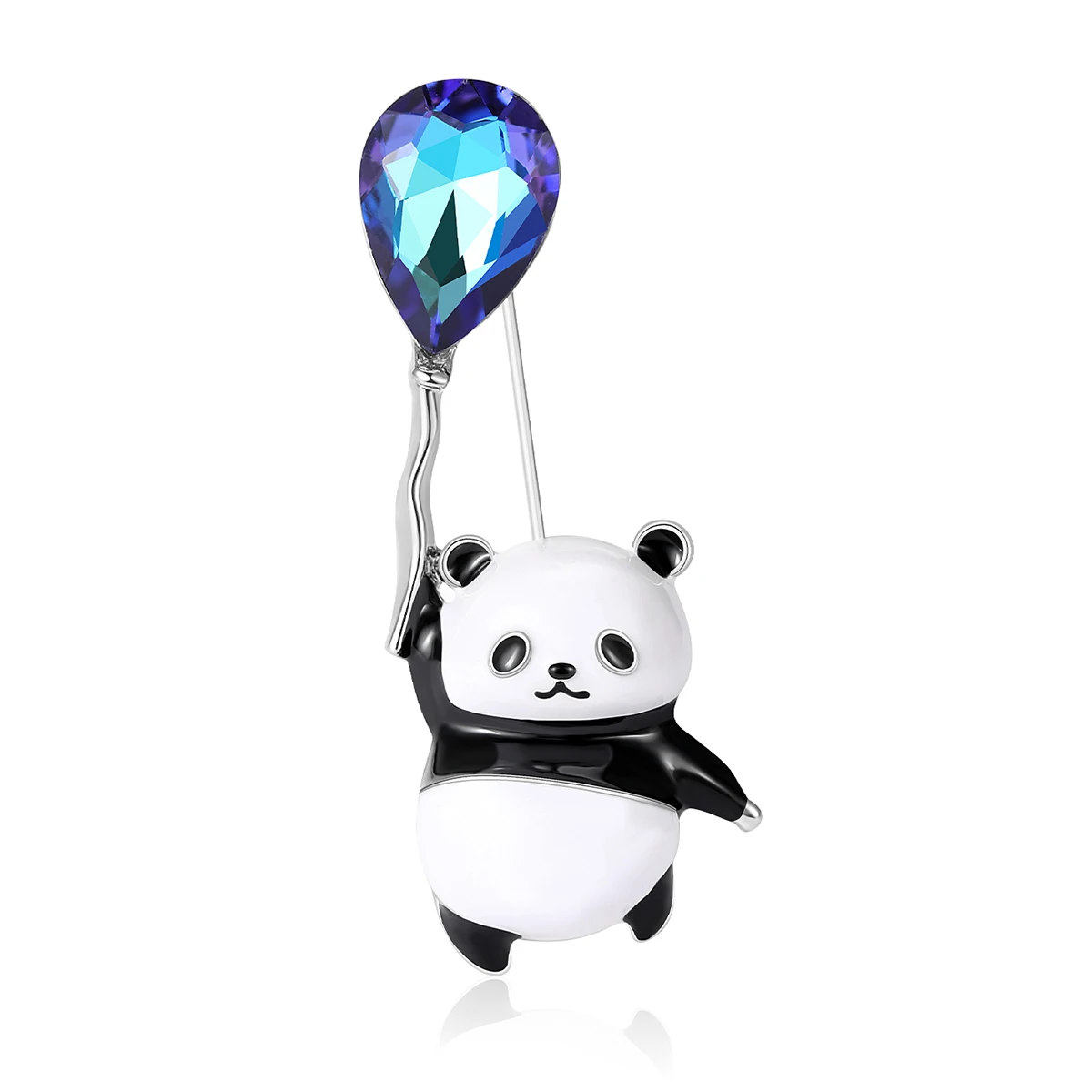 Cute Panda Brooches Pins for Women Enamel Holding Balloon Animal Party Casual Pins Gifts