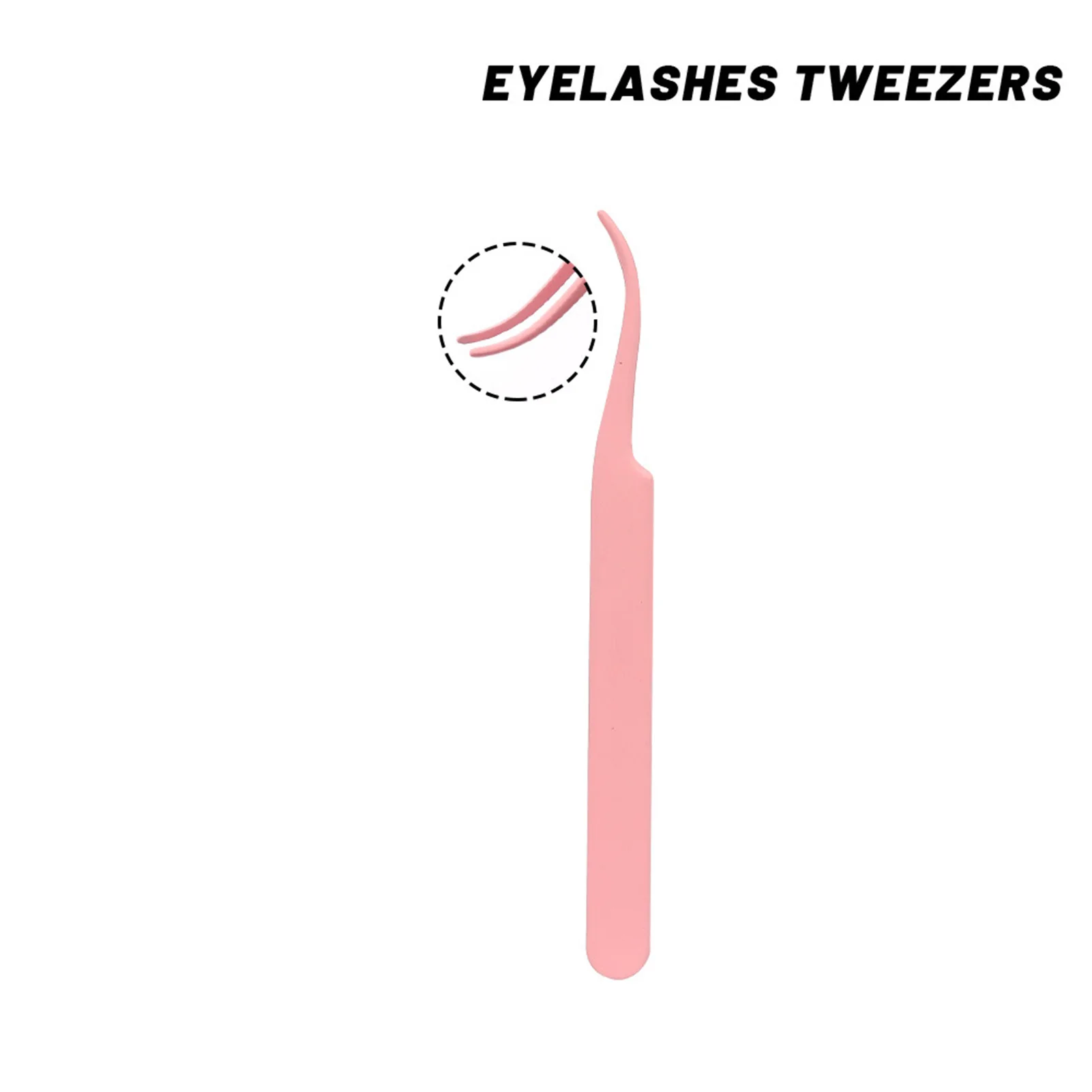 Precyzyjne pęsety do rzęs ze stali nierdzewnej z okrągłą końcówką do przedłużania rzęs, narzędzie do makijażu.
