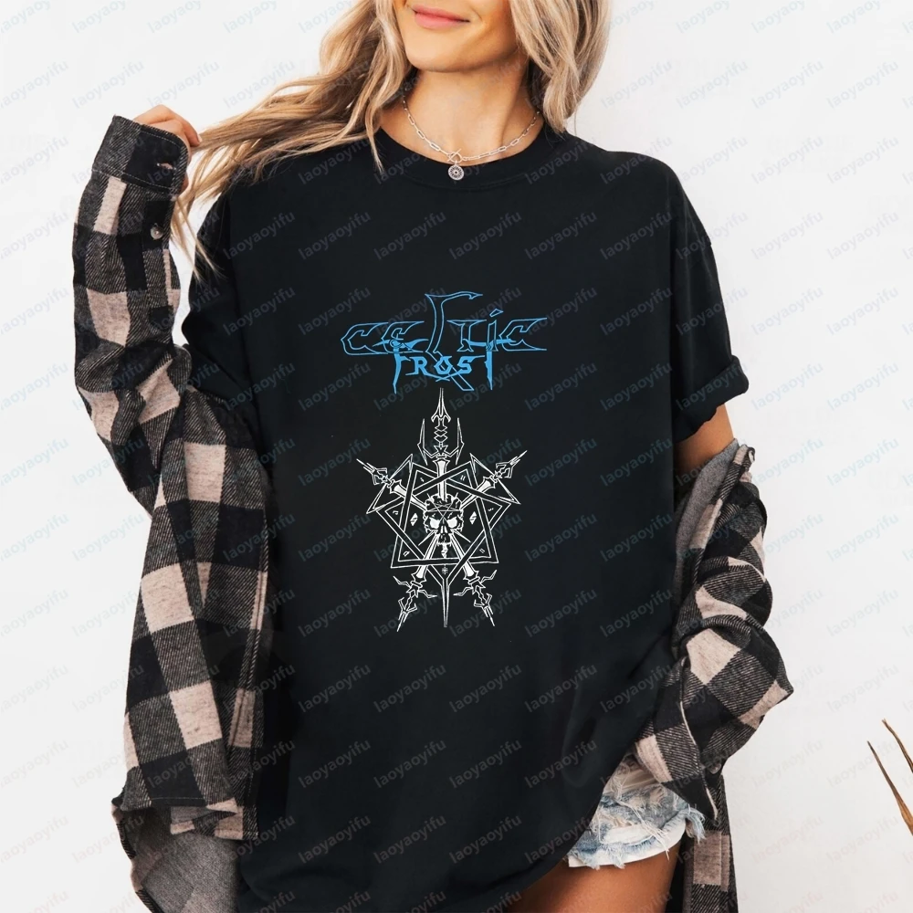 Fashion CÉLTIC FROST - Classic Sports Print T-shirt. Short-sleeved, Suitable for Both Men and Women, Round-neck T-shirt.
