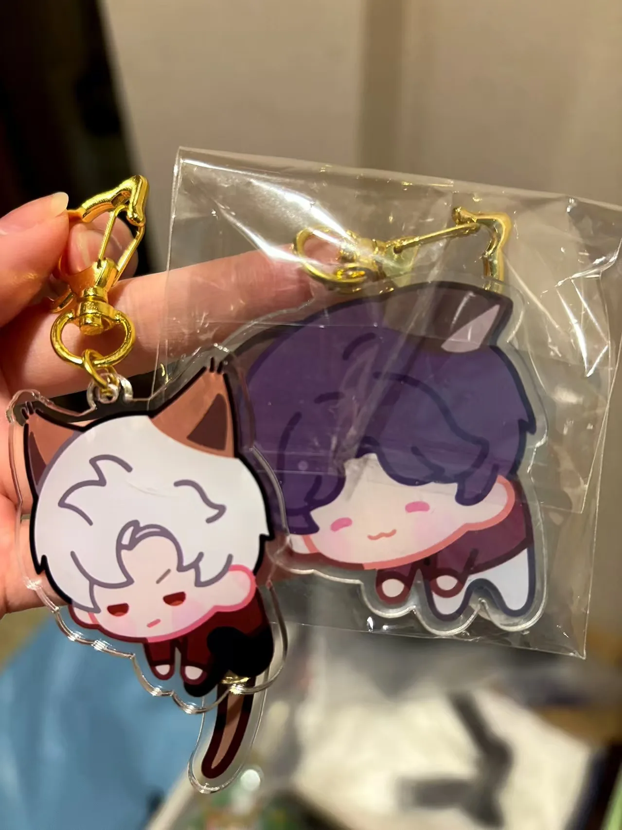 لعبة الحب والفضاء العميق Xavier Zayne Rafayel Sylus تأثيري مفتاح سلسلة الاكريليك كيرينغ الشكل قلادة يتأرجح حقيبة ديكور سلاسل المفاتيح #3