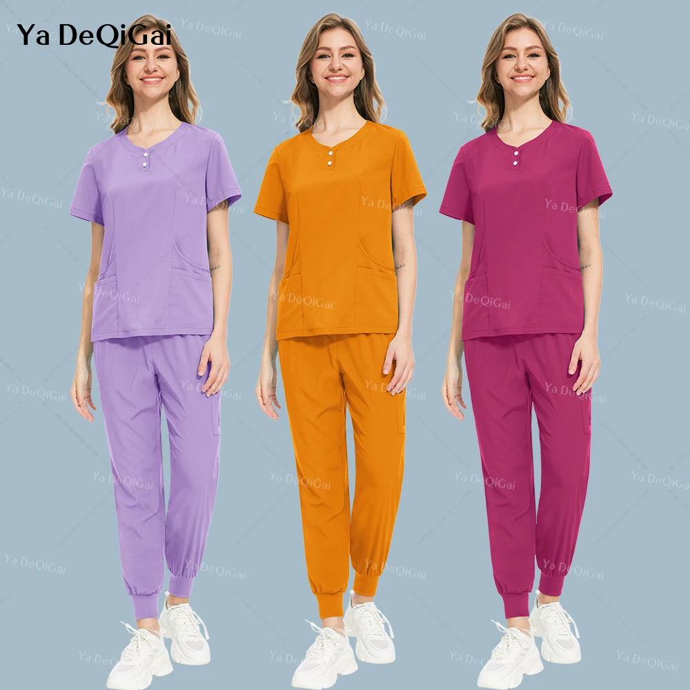 

Woman Surgical Uniforms Nursing Top Pants Medical Nurse Uniforms Clinical Scrubs Set Nursing Clothes Beauty Salon Hospital Suits