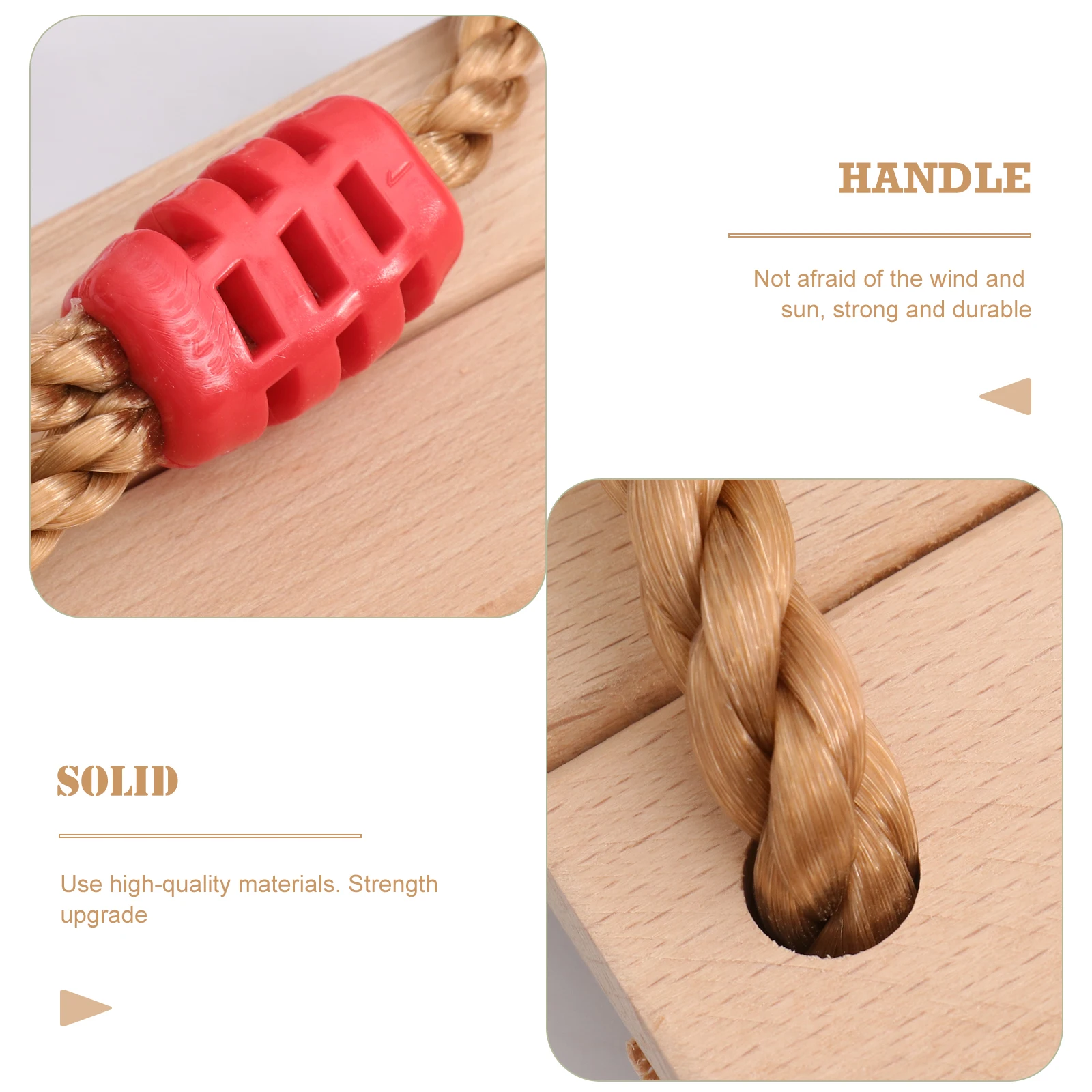 1pc Wooden Swing For Kids Outdoor Backyard Four-Board Sturdy Durable Wooden Plaything Suitable Home Fitness Leisure Center