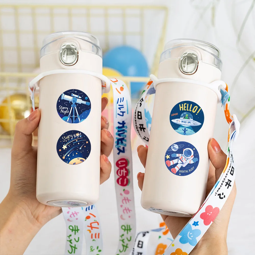 500 قطعة/لفة لطيف رائد الفضاء لفة ملصقات الديكور الإبداعي هدية للأطفال DIY بها بنفسك ختم ملصقات القرطاسية الديكور #6