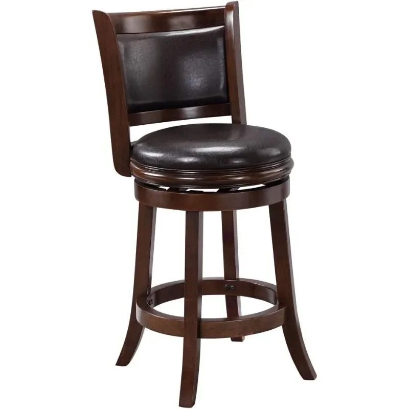 

Counter Height Swivel Stool, 24-Inch, Cappuccino with Dark Brown PU