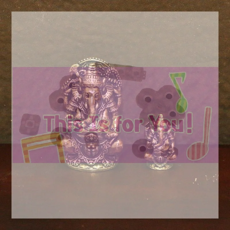 【MA】Vintage Brass Ganesha Statue Set With Exquisite Carving 2 Size Options For Home Altar Meditation Room Desktop Decor
