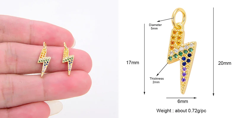 Trendy Mini Windmühle blinkende Bolzen Stern Sonne Mond Regenbogen Schneeflocke Charm Anhänger, Handwerk Schmuck Halskette Armband Zubehör S28 – Detail 5