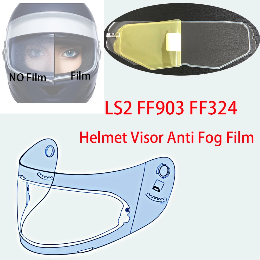 

Anti Fog Film For LS2 FF903 FF324 Motorcycle Helmet Accessories Fog Resistant Lens Sticker Shield Replacement