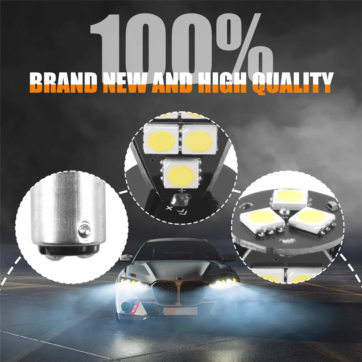 

1157 P21W BAY15D 5050 18 SMD Светодиодная лампа заднего стоп-сигнала, белая, хит продаж