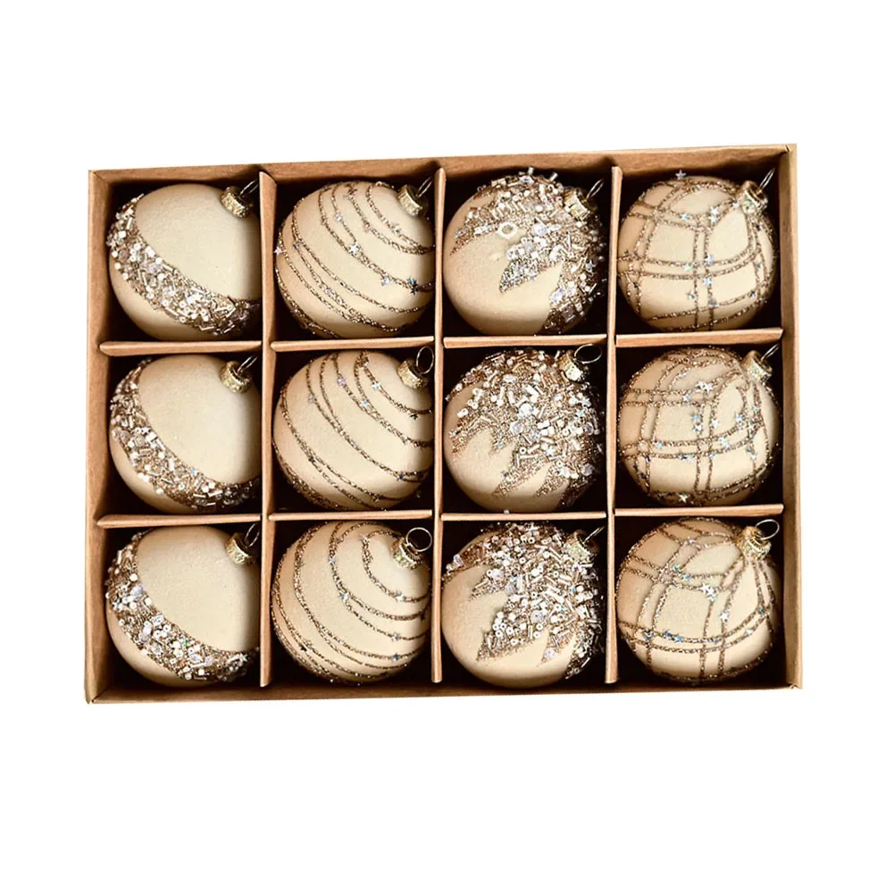 

Velvet Sequin Balls Hanging Ornaments Wedding Ornamentation Plastic Material Wreath Making Supplies Decorative Christmas Spheres