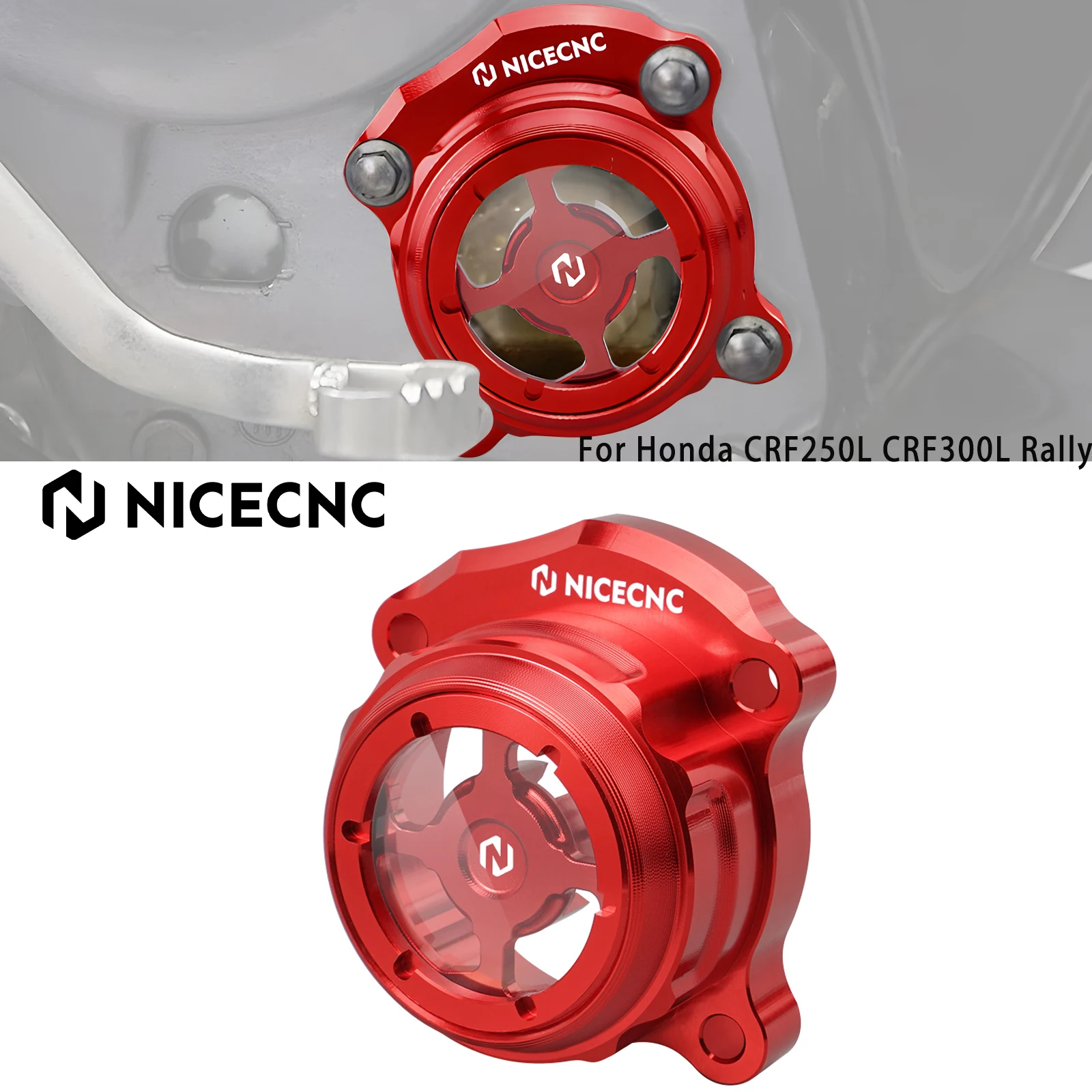 Per Honda CRF300L /Rally 2021-2023 22 CRF250L 20173-2021 CRF250L Rally 2017-2021 NICECNC Motore Del Motociclo Tappo di Copertura del Filtro Olio