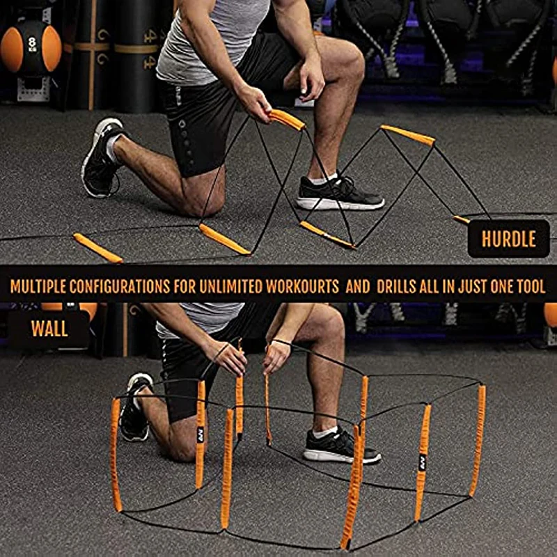 Dual-Purpose Soccer Training Jump Ladder Multifunctional Agility Ladder Speed Training Coordination Footwork Football Equipment