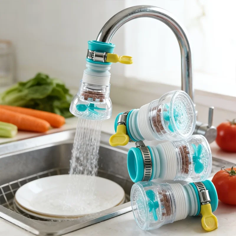 1Pc Adjustable Rotating Faucet Adapter, Telescopic Design, Easy Install for Kitchen and Bathroom