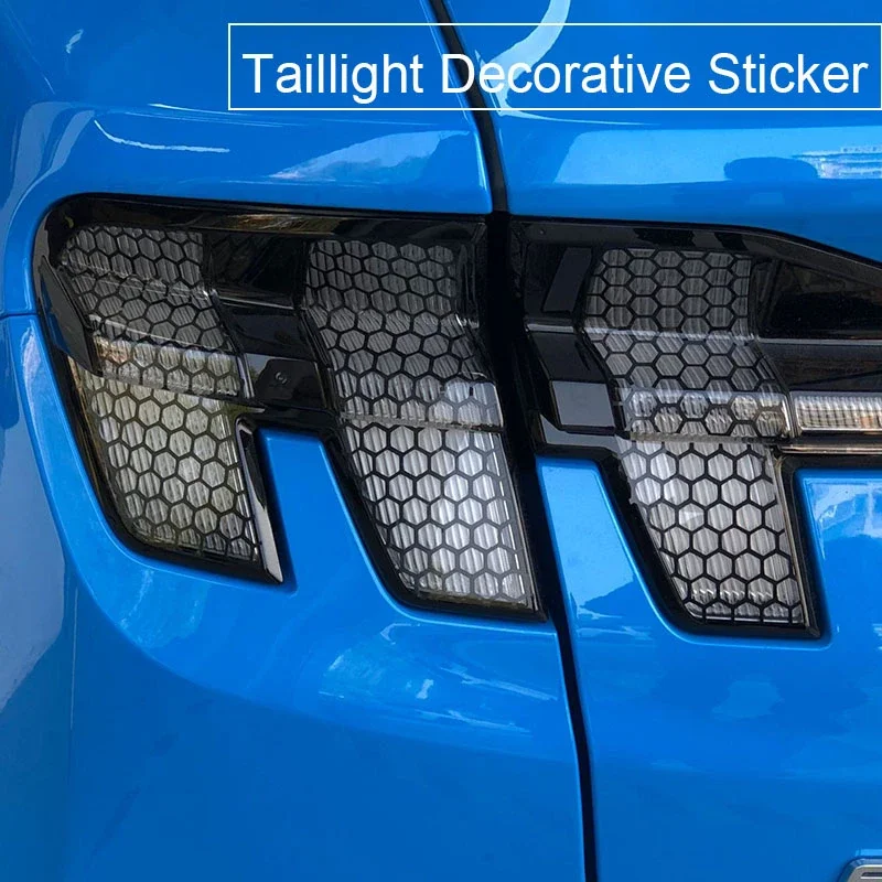 For Ford Mustang Mach-E Tail Light Sticker Honeycomb Cellular Decorative Lamp Stickers Car Exterior Modification Accessories