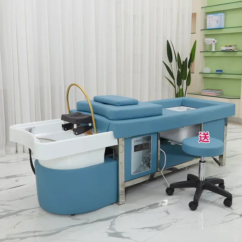 

Modern Simplicity Shampoo Chair Nordic Originality Water Cycle Constant Temperature Massage Table Fashion Salon Furniture FYSC