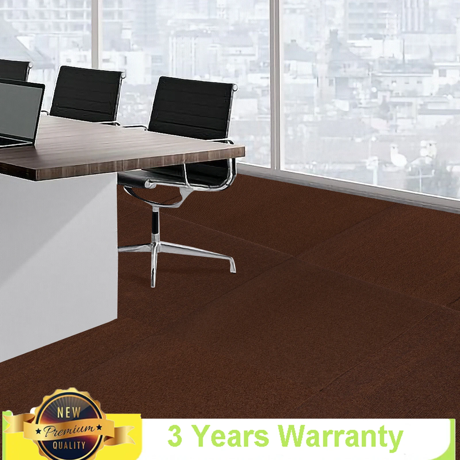 15 Pcs Peel & Stick Carpet Tiles, 24x24