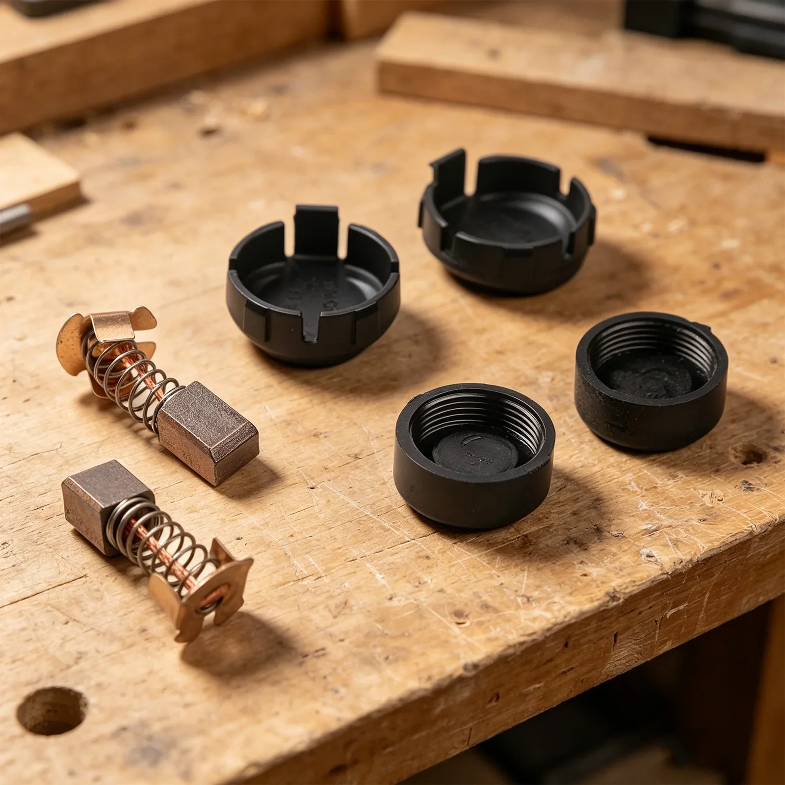 Carbon Brush Holder Cover And Cap Set For Replacement Use With For CB430 BGA450 BGA452 BJS160 BJS161 DGA452 BGD800 6 Piece Kit