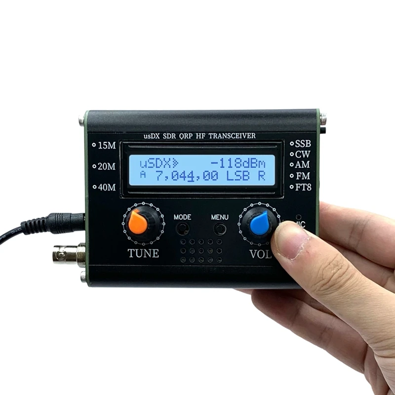 USDX SDR ORP HF Transceiver R1.02W 5W 40M 15M 20M 3 Band SDR All Mode USB, LSB, CW, HF SSB QRP Transceiver With Mic