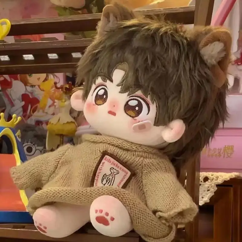 Belle poupée en peluche en coton de 20cm, jeu Kawaii, figurines d'anime, bricolage, habillage, jouets en peluche, objets de collection, cadeau pour enfants