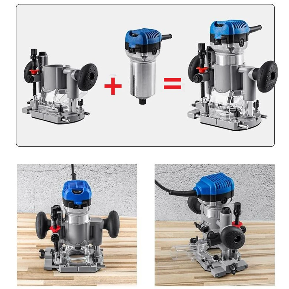 Trimming Machine Base (Not Include Trimmer And Other Parts) 65mm Plunge Router Base Milling Trimming Base For Trimming Machine