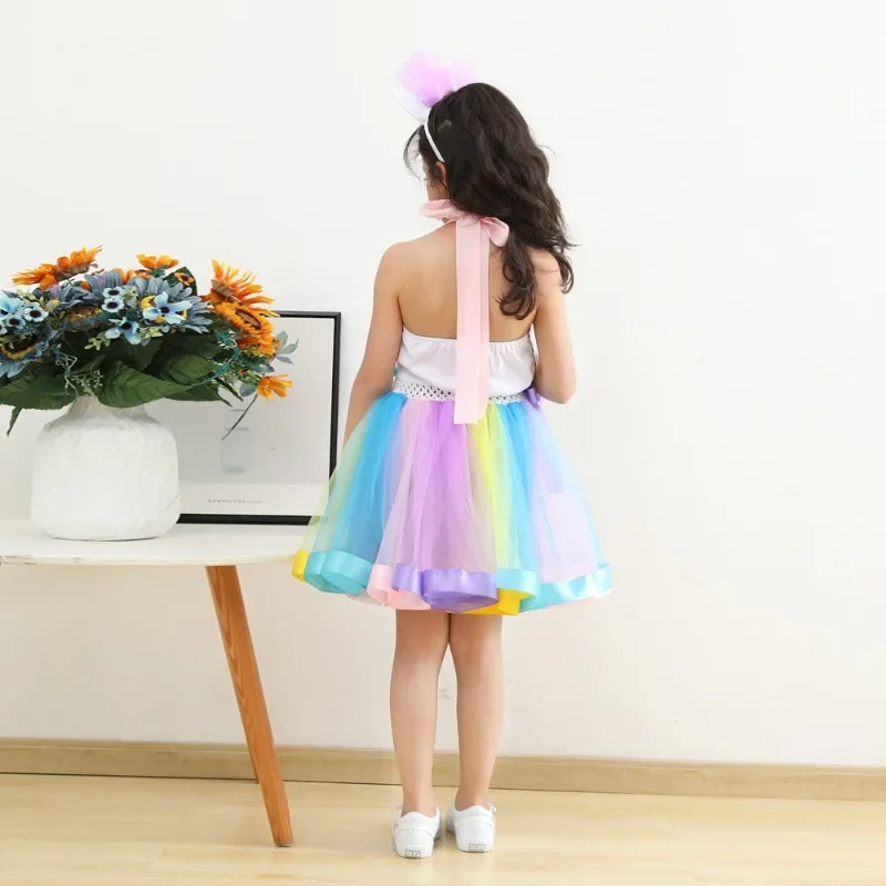 Little Mermaid Princess Dresses for Girls Kids Tutu Dress for Mermaid Birthday Party Costumes Halloween Clothes Set for Children