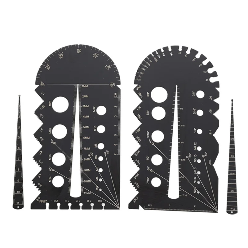 

BT-Metric And Imperial Metal Thread Pitch Multi-Gauge Set, For Automotive Work, Machinery, And DIY Projects