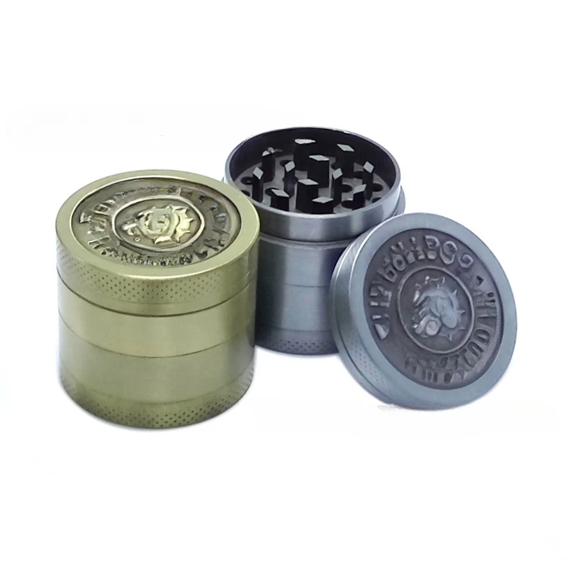 3/4-layer Metal Herbal Herb Grinder Tobacco Amsterdam Manual Hand Grinders Spice Pepper Mill Cutter Kitchen Gift for Men