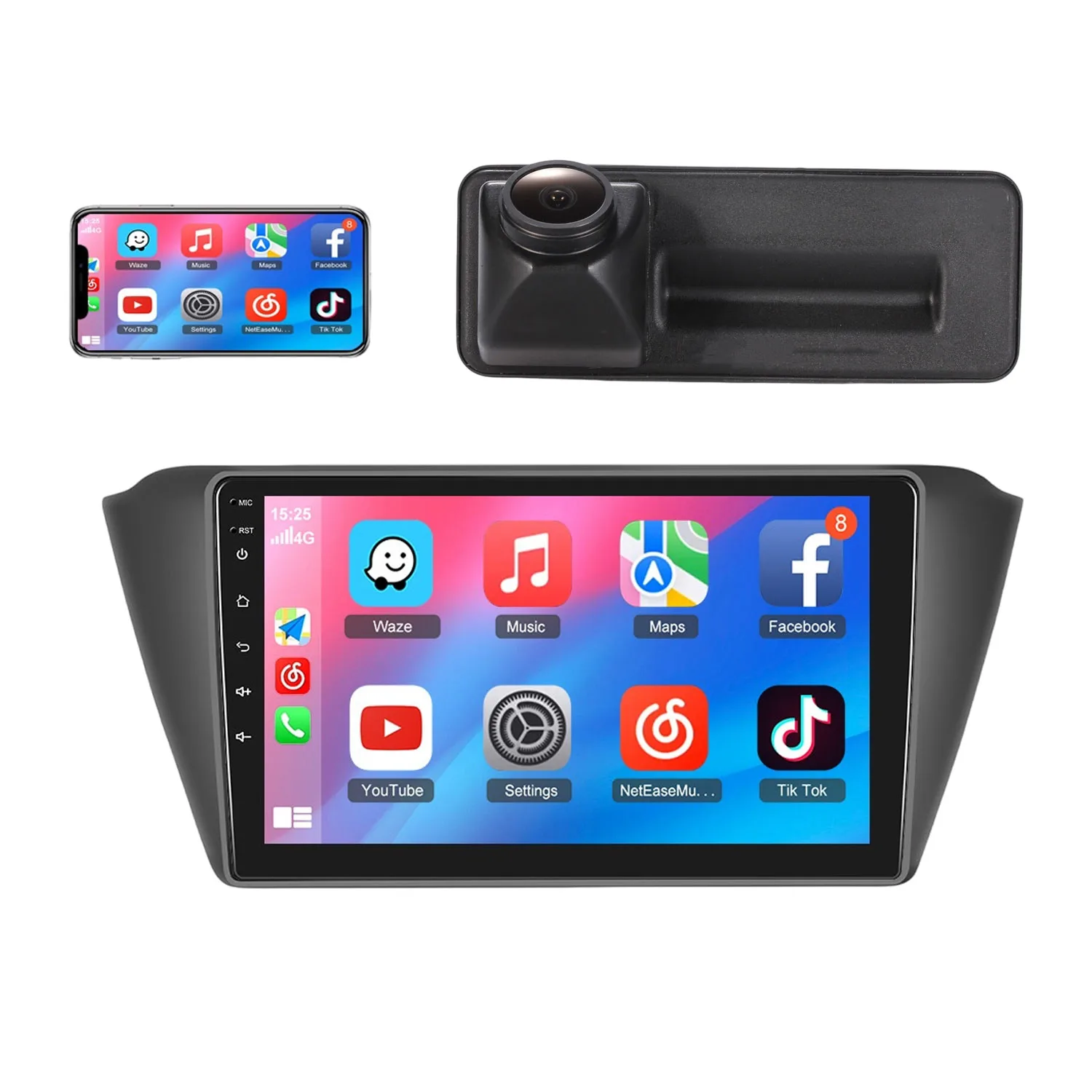 Android Car radio Carpaly GPS Navigation AHD Reverse camera For Skoda Superb Octavia Fabia Rapid Roomster Praktik Yeti/VW Polo