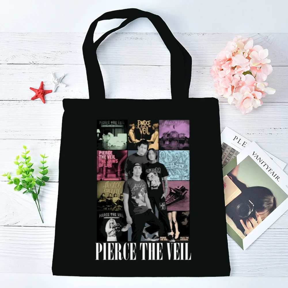 Pierce the Veil tote bag sac cabas reusable totebag shoulder  shopping woman