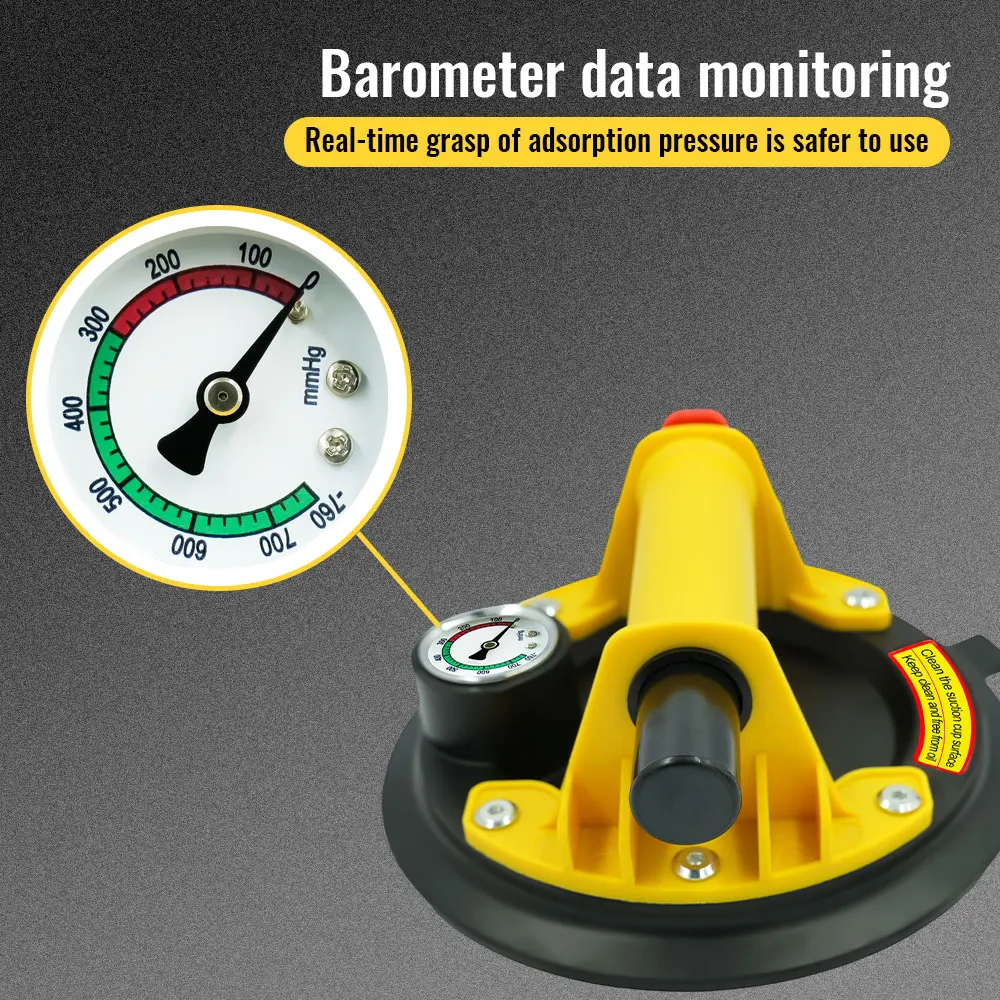 2 قطعة 8 بوصة شفط كأس رافع الثقيلة فراغ شفط الكؤوس 250 كجم الحمولة الزجاج شفط الكؤوس للبلاط المعدني السلس