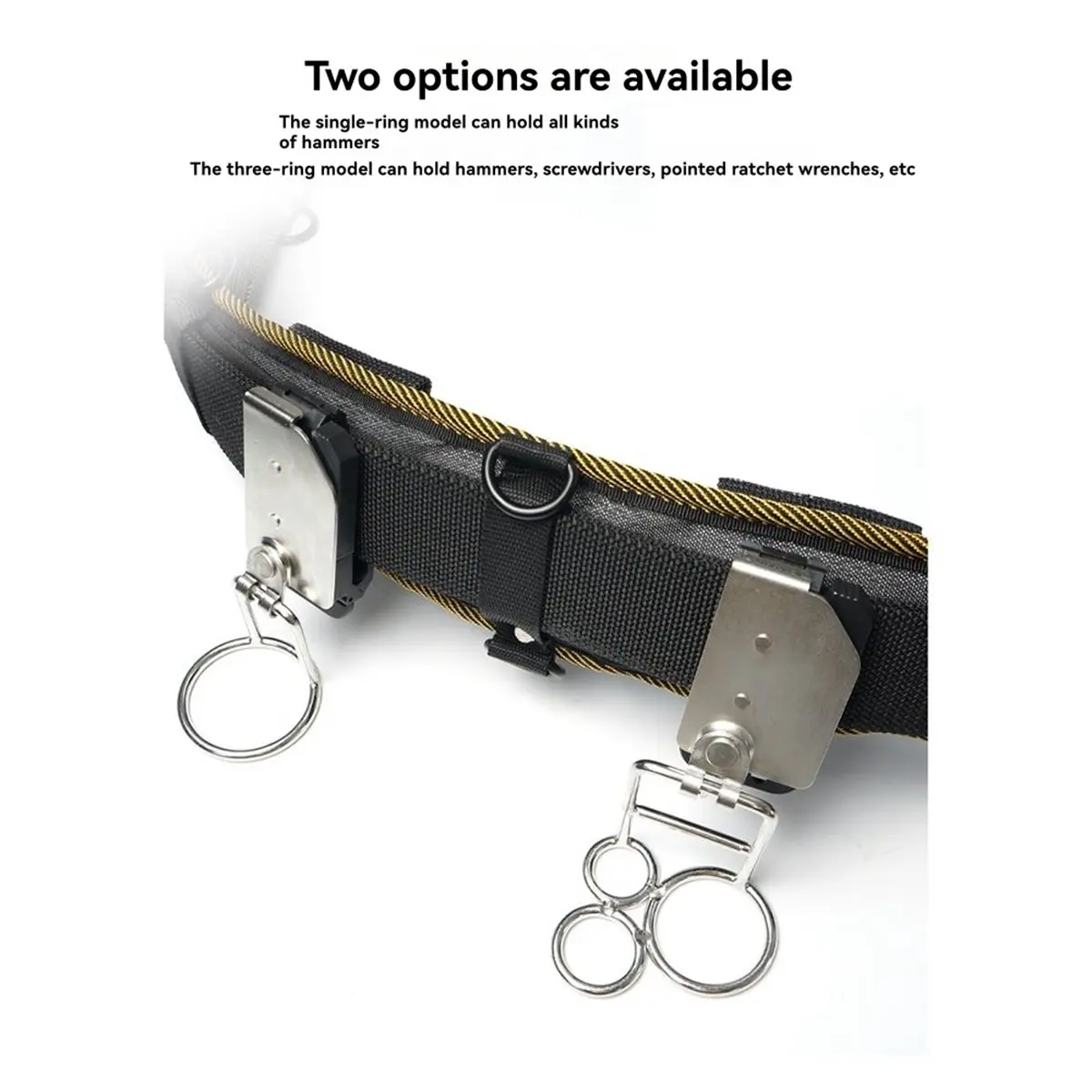 STOCK-3-Ring Rotating Hammer Hang Buckle Tool Quick-Release Clip Power Tool Quick-Release Clip Tape Measure Clip Belt Quick