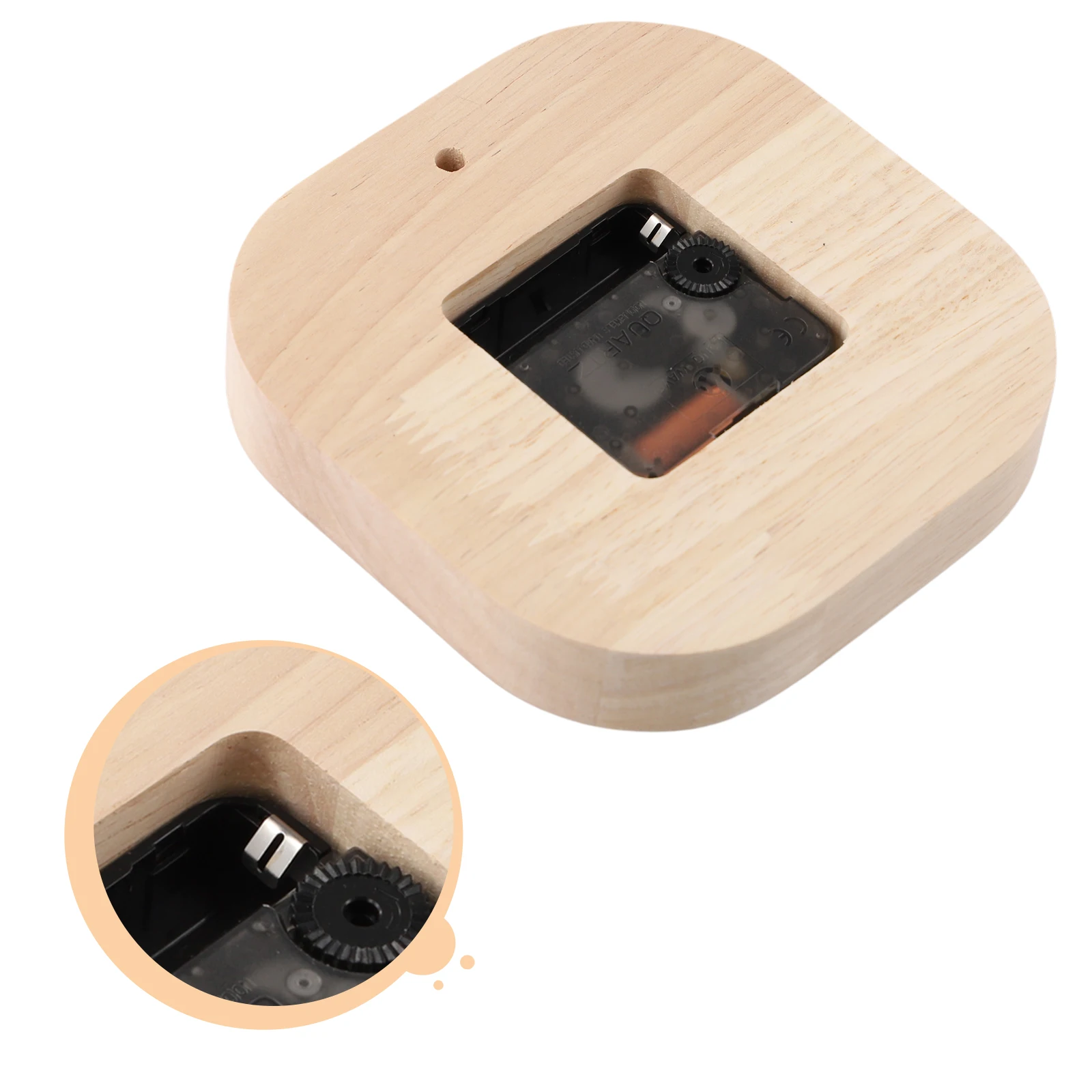 

Creative Black Walnut Solid Wood Small Table Clock Nordic Simple Wind Bedroom Bedside Office Display Mute Decorative Table Table