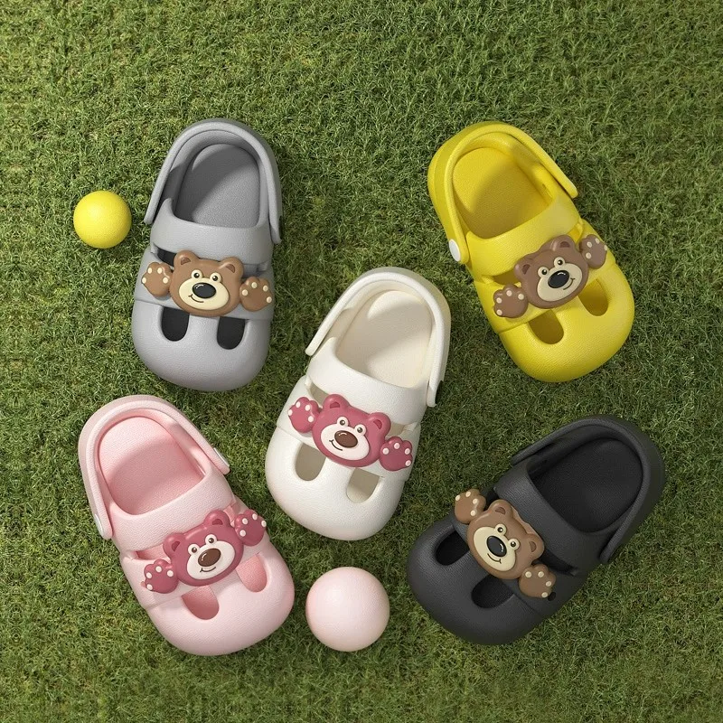 

Children Cartoon Animal Soft Sole Shoes Baby For Girls Boys Fashion Cute Kids Slippers Non-slip Sandals Summer Multi Color