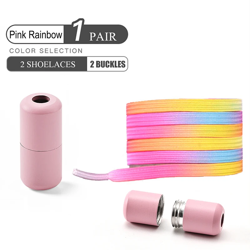1 Paar/2 Pairs/4 Pairs Geen Stropdas Veters Kleurrijke Gesp Schoenveters Parel Licht Kleurrijke Mode Zonder stropdassen Elastische Veters Sneaker